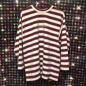 80’s vtg burgundy striped guess jeans usa L/a